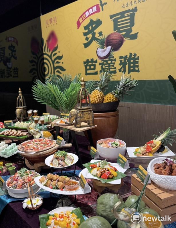 「炙夏芭達雅・夏日泰食課」主題活動現場，推出松葉蟹無限供應與多道創意泰味料理，打造盛夏南洋風味饗宴。   林怡伶／攝