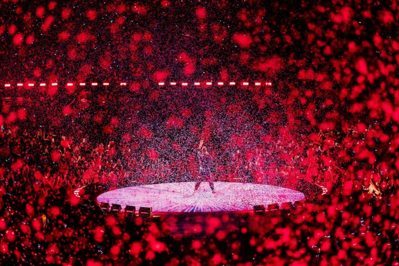 酷玩樂團 16 日於美國波士頓舉行的演唱會。 圖:翻攝自 X @coldplay