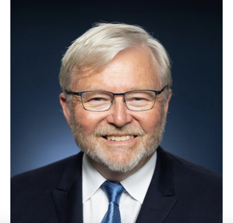 澳洲駐美代表陸克文（Kevin Rudd）。   圖：擷取自「澳外交部」官網