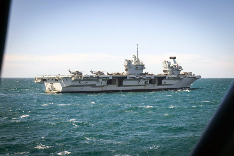 除了航艦打擊群外,英國三軍皆有派員參與此次演訓。 圖:翻攝自 X 除了航艦打擊群外,英國三軍皆有派員參與此次演訓。 圖:翻攝自 X