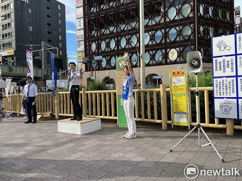  台灣女兒蓮舫這次在立憲民主黨的比例部分拿第一高票而重新回歸國會。 圖：劉黎兒攝 