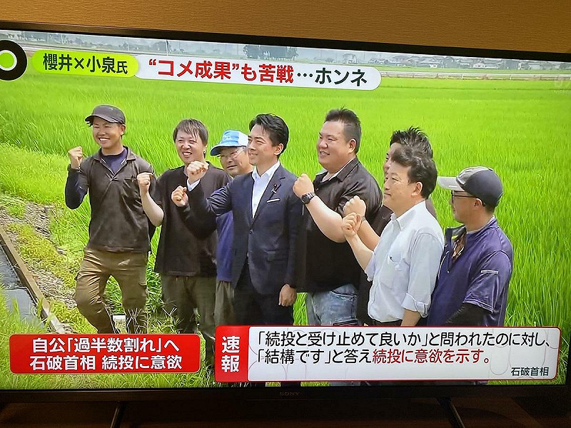  小泉進次郎被說是自民黨最適當的接班人。 圖：攝自HTV電視 