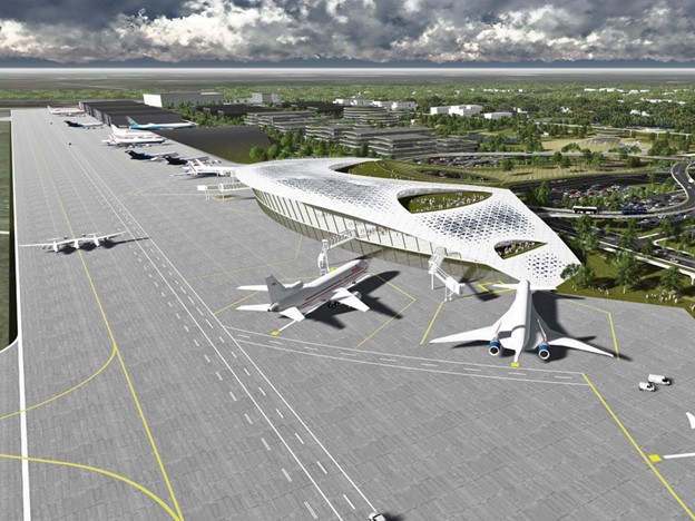 AIT證實：美台洽談合作太空港。   圖：翻攝自Houston Airport System