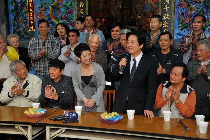  2013年蓮舫到台南白河尋根，賴清德還跟她會面歡談。 圖：攝自台南市府官網 