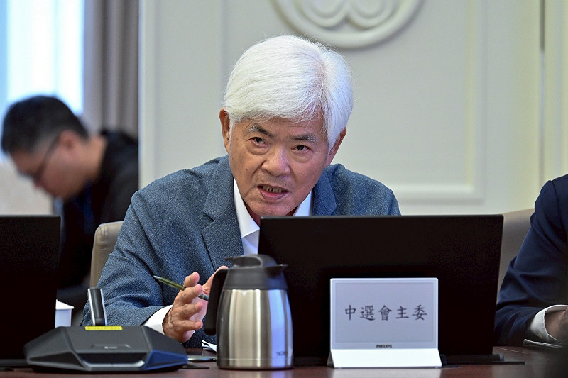 中選會主委李進勇。 圖;行政院提供