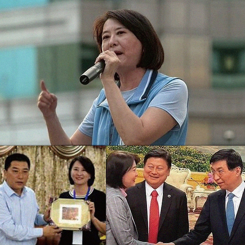張育萌就踢爆，王鴻薇曾在香港反送中運動最激烈的時候，飛去中國與甘肅省委統戰部副部長萬澤剛等高官會面。   圖：翻攝自張育萌臉書