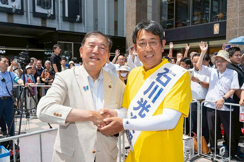 在石破茂（左）領軍下，自民黨已經連續三次慘敗   圖：翻攝自石破茂的Ｘ