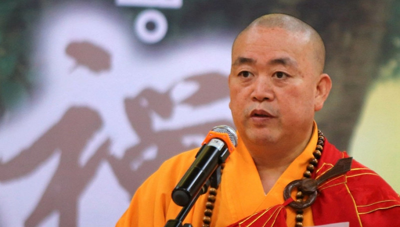 少林寺方丈釋永信。 圖 : 翻攝自少林寺官網 少林寺方丈釋永信。 圖 : 翻攝自少林寺官網