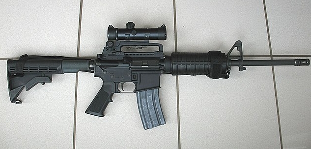 AR-15步槍 (示意圖)。   圖 : 翻攝自Wikipedia