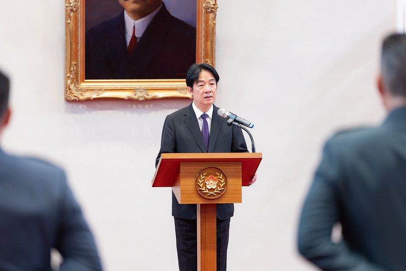 賴清德主持「中華民國114年8月份將官晉任授階典禮」。   圖：總統府提供