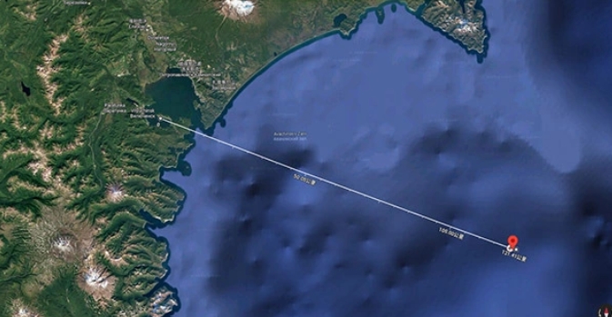 堪察加外海大地震,震央據俄羅斯核潛艇基地僅120公里。 圖 : 翻攝自觀察者網 堪察加外海大地震,震央據俄羅斯核潛艇基地僅120公里。 圖 : 翻攝自觀察者網