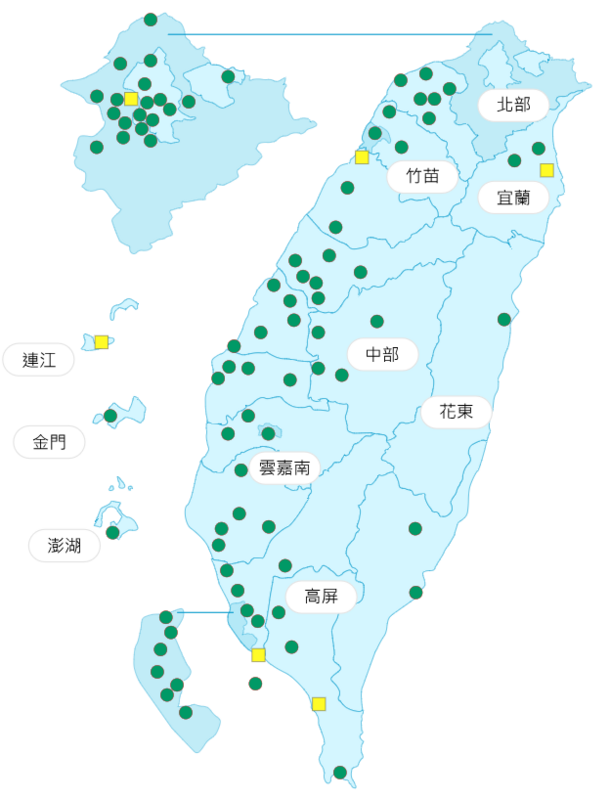 環境部公布各地空氣品質概況。 圖:環境部提供