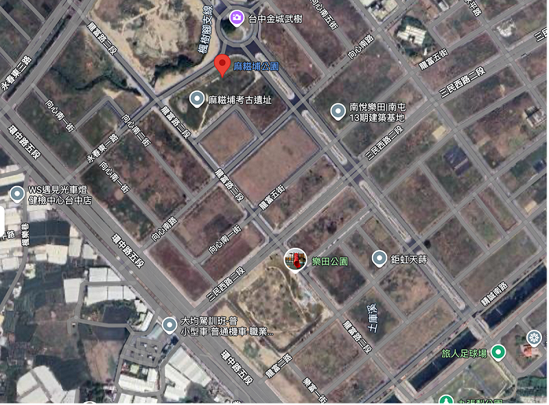 圖為台中市十三期重劃區內多座滯洪池配置,包括樂田公園與麻糍埔公園兩處重點設施,功能與實際成效正引發討論。 圖:市議員何文海服務處/提供