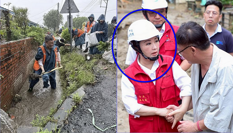 邱明玉指出，有人拿何博文跟盧秀燕做比較，甚至批何「臉色忽白忽黑」，其實何患有先天性心臟病，胸口曾開過大刀，講這些話的人有點沒良心 。   圖：取自陳柏惟臉書、台中市政府提供（新頭殼合成）