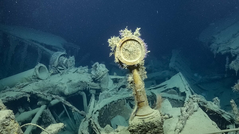 二戰期間遭日軍擊沉的澳洲皇家海軍重巡洋艦坎培拉號殘骸。 圖:翻攝「X」@EVNautilus