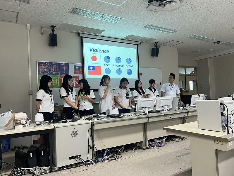 台日學生共同組隊，全程以英語進行發表。   圖：高雄市教育局/提供