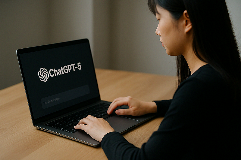 OpenAI發表GPT-5，奧特曼稱其智慧、速度與穩定性全面提升，為人類史重大突破。   圖：ChatGPT　AI 生成 / 曾郡秋 製