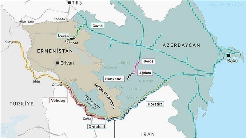 納戈爾諾—卡拉巴赫（ Nagorno-Karabakh ）是被亞塞拜然三面包圍的爭議地區。   圖：翻攝自X