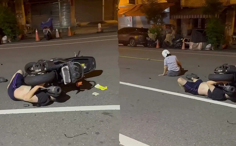 台中發生追撞事故，兩名機車騎士皆酒駕，依公共危險罪移送台中地檢。   圖：民眾提供