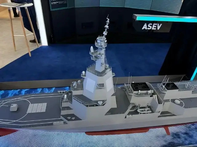 日本ASEV驅逐艦模型。 圖:翻攝自 騰訊網 日本ASEV驅逐艦模型。 圖:翻攝自 騰訊網