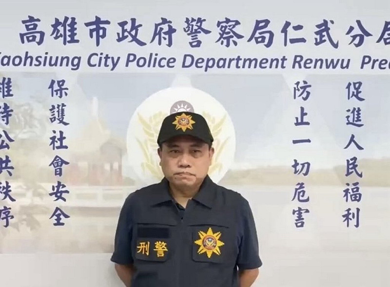 高雄市政府警察局仁武分局偵查隊長謝憲忠（圖）說明，年約66歲陳姓女子12日被發現陳屍大昌街某大樓屋內，經初步勘查，現場無打鬥痕跡，鄭姓同居人被帶返派出所製作筆錄，全案將報橋頭地檢署相驗釐清。（高雄市警察局仁武分局提供）中央社記者張已亷傳真　114年8月12日   