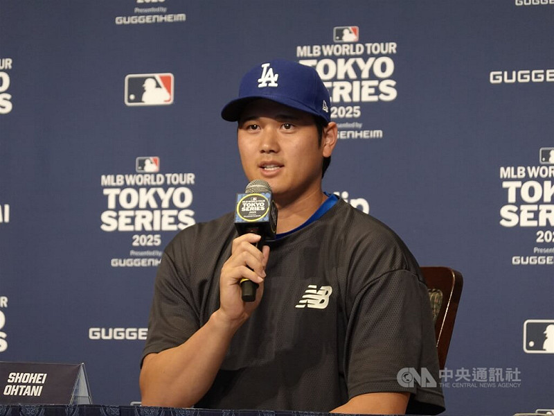 MLB洛杉磯道奇球星大谷翔平。（中央社檔案照片）   