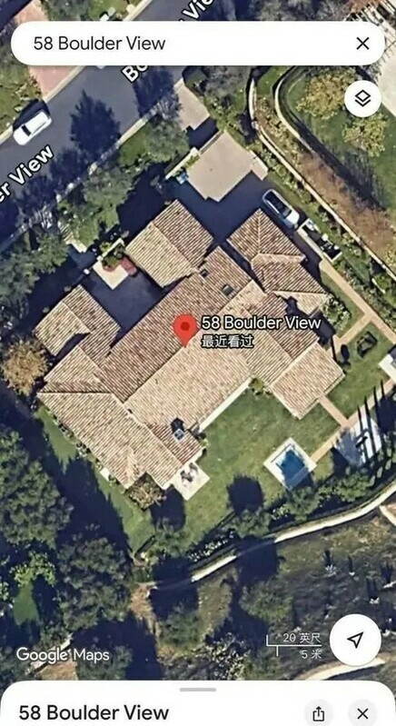 據信為何女士所持有的別墅,位於Google Maps上的模樣。圖:翻攝自騰訊網 據信為何女士所持有的別墅,位於Google Maps上的模樣。圖:翻攝自騰訊網
