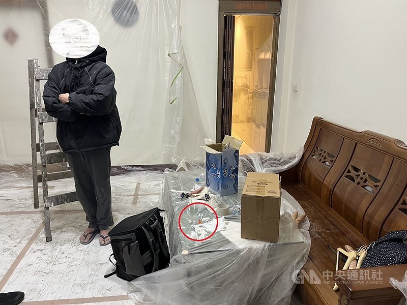 台中市劉姓男子（圖）3月間在住家施打毒品，劉母返家發現後立即報案，警方獲報到場時劉男坦承施用毒品也交出使用器具，詢後依法將劉男送辦。（翻攝照片）中央社記者蘇木春傳真  114年8月15日   