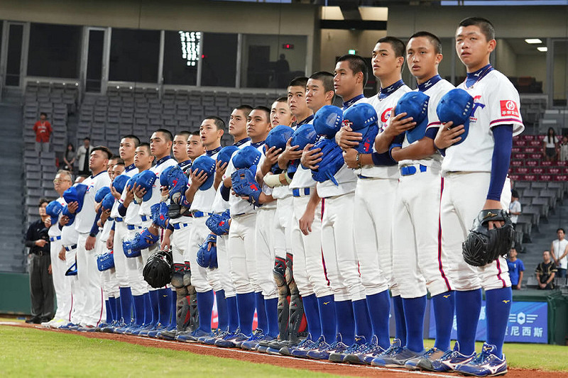 U15亞洲青少棒賽台灣隊（圖）19日交手泰國隊，最終在第4局以18比0提前獲勝，以預賽A組第2名晉級複賽。（中華民國棒球協會提供）中央社記者楊啟芳傳真　114年8月19日   