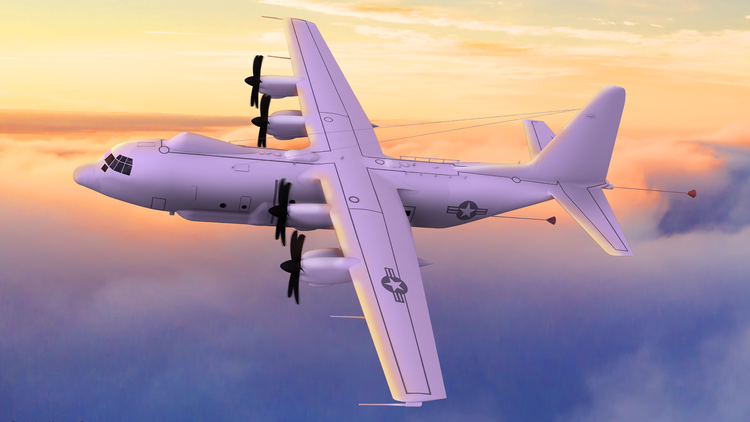 美國海軍新一代核戰指管機正式命名為E-130J「鳳凰Ⅱ」渲染圖。   圖：翻攝Northrop Grumman官網
