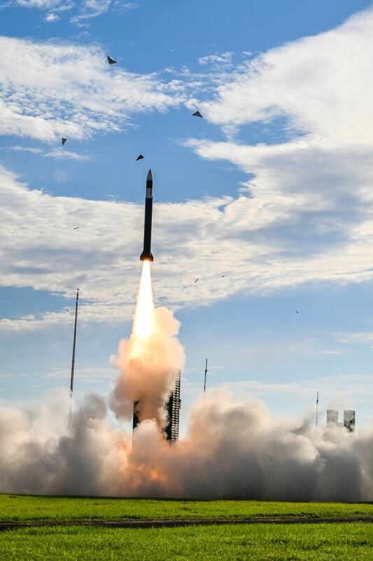 年度「海、空精準飛彈射擊」操演，空軍射擊天弓三型防空飛彈。   圖：空軍司令部提供