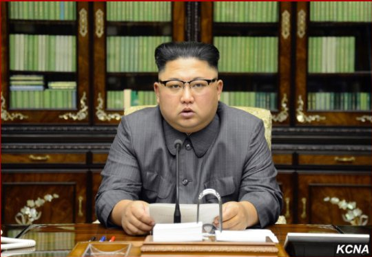 朝鮮最高領導人金正恩發出聲明，怒斥美國總統川普在聯合國的言論，聲稱要他付出代價。   圖：翻攝Anna Fifield‏推特/朝中社