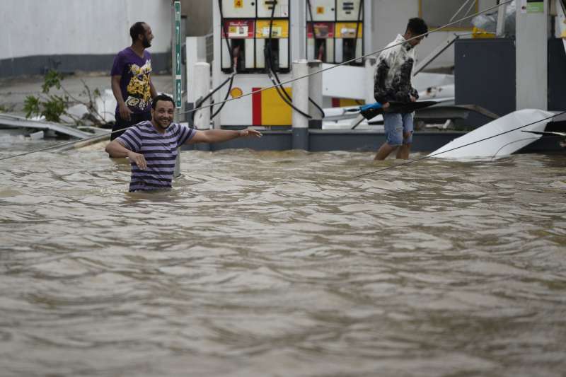 五級颶風瑪莉亞重創波多黎各，全島淹水。   圖：達志穎像/ 美聯社 提供