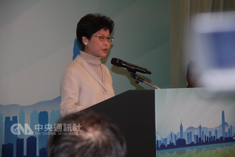 香港行政長官林鄭月娥（圖）26日重申，「港獨」在香港沒有空間。   圖 : 中央社