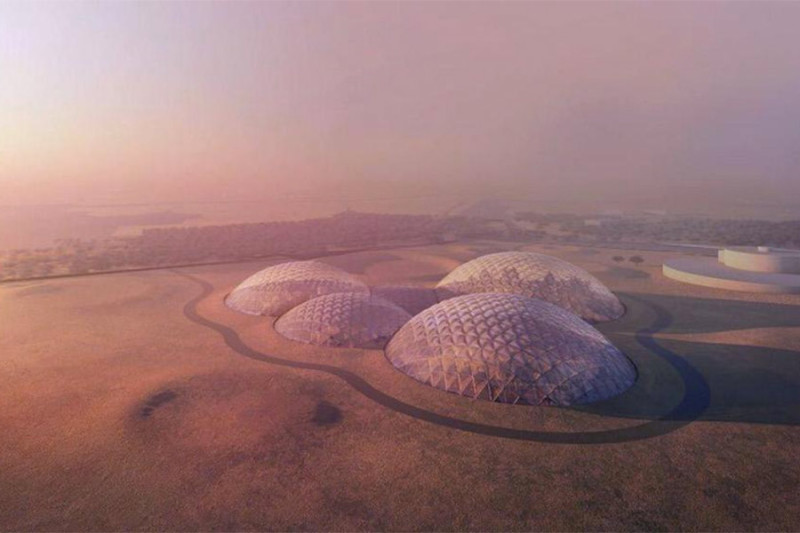 阿拉伯聯合大公國杜拜市的火星城設計圖曝光，面積廣達17萬平方公尺。   圖：翻攝HH Sheikh Mohammed‏推特