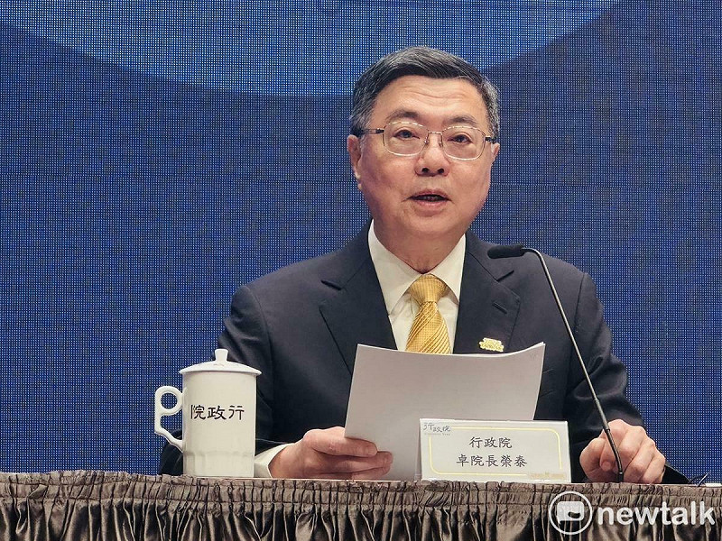 行政院長卓榮泰說明115年度中央政府總預算案。   圖：謝莉慧／攝