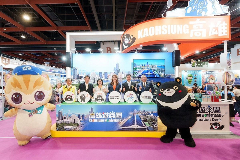 「2025 TITE台灣國際旅遊展秋季展」登場，高市府觀光局打造「高雄遊樂園」主題館。   圖：高雄市觀光局/提供
