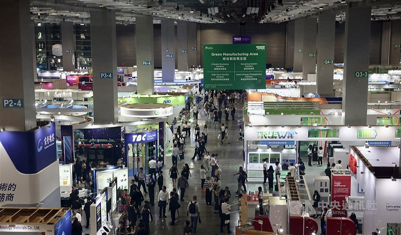 圖為SEMICON Taiwan 2024國際半導體展。    （中央社檔案照片）
