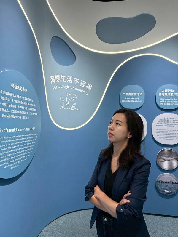 讓吳佩芸印象最深刻的、停下最久的角落是「白海豚專區」。   圖：取自吳佩芸臉書