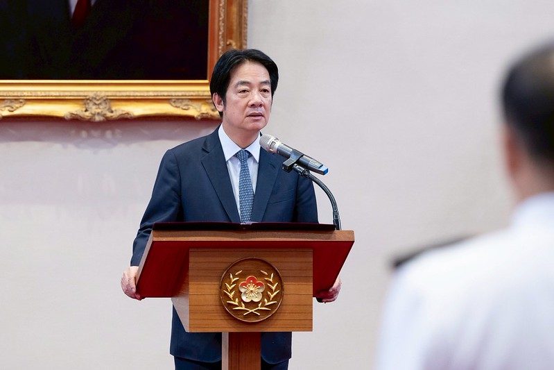 賴清德說，國軍齊頭式加薪致薪資結構失衡。   圖：總統府提供