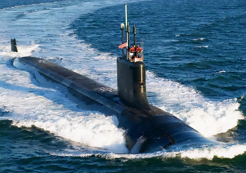 維吉尼亞級(Virginia-class)核動力攻擊潛艇。 圖:翻攝自 騰訊新聞 維吉尼亞級(Virginia-class)核動力攻擊潛艇。 圖:翻攝自 騰訊新聞