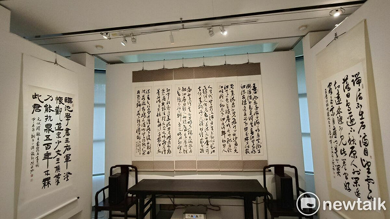 書法家阮威旭一生浸淫書法,博涉各體,桃李滿天下,備受書法界崇敬,在各界殷切期盼下,於明宗書法藝術館盛大舉辦「錦心墨痕──阮威旭書法展」,精彩可期。 圖:黃博郎/攝