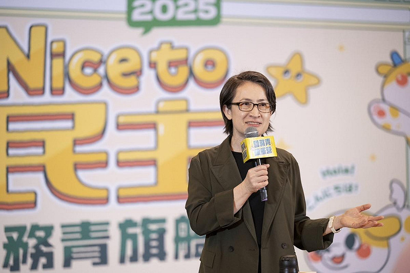 副總統蕭美琴勉勵學員未來帶著更大的信心。 圖:民進黨提供 副總統蕭美琴勉勵學員未來帶著更大的信心。 圖:民進黨提供