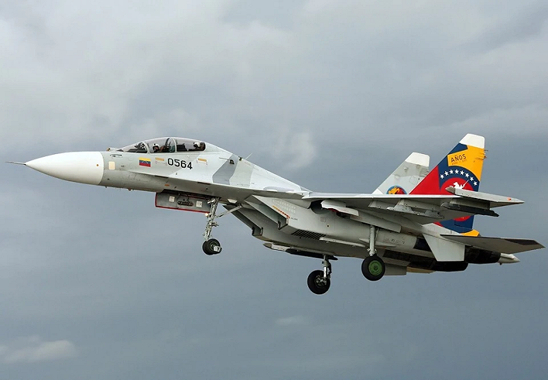 委內瑞拉Su-30MK2 戰機為委空軍王牌。   圖：翻攝自騰訊新聞@零度