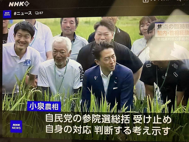 最有望的接班人小泉進次郎表示不在乎大臣身分,而要看二日「總括」而下決斷,也是鼓勵其他閣員舉反旗。 圖:攝自NHK 最有望的接班人小泉進次郎表示不在乎大臣身分,而要看二日「總括」而下決斷,也是鼓勵其他閣員舉反旗。 圖:攝自NHK
