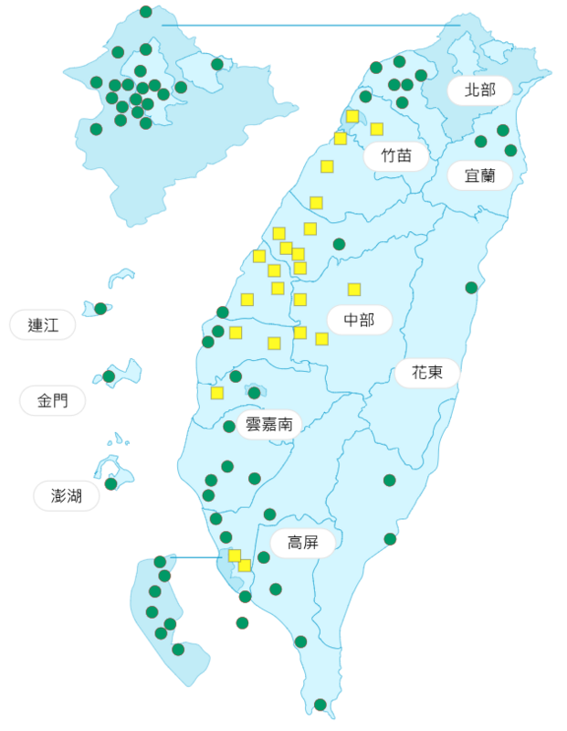 環境部公布各地空氣品質概況。 圖:環境部提供