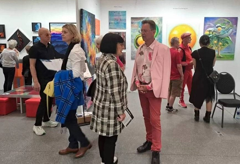 德國芬畫廊去年在瑞士蘇黎世國際藝博會成功將台灣當代藝術家推上世界藝壇 。   圖：德國芬畫廊/提供