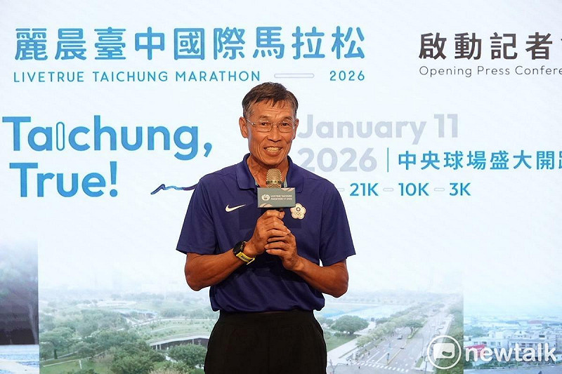 馬拉松全國紀錄保持人許績勝擔任賽事代言人。 圖:唐復年/攝