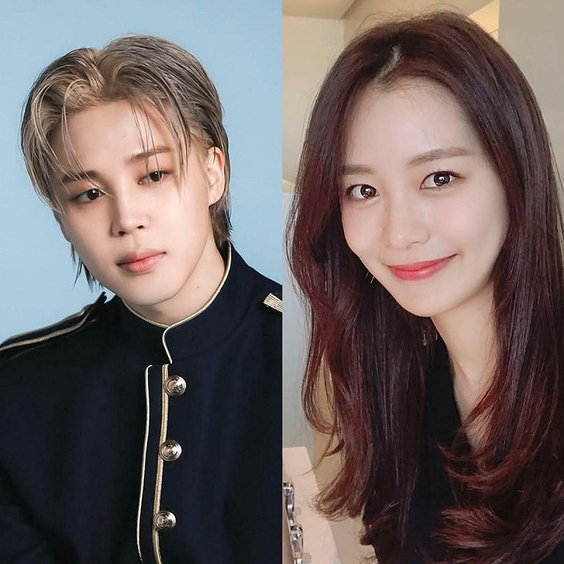 JIMIN(左)承認過去確實和宋多恩交往過，但現在已經分手。   圖：翻攝自JIMIN、宋多恩IG