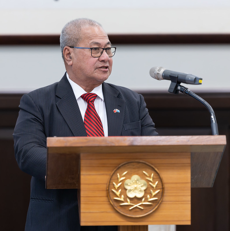 吐瓦魯國國會議長伊塔雷理(Iakoba Taeia Italeli)。 圖:總統府提供